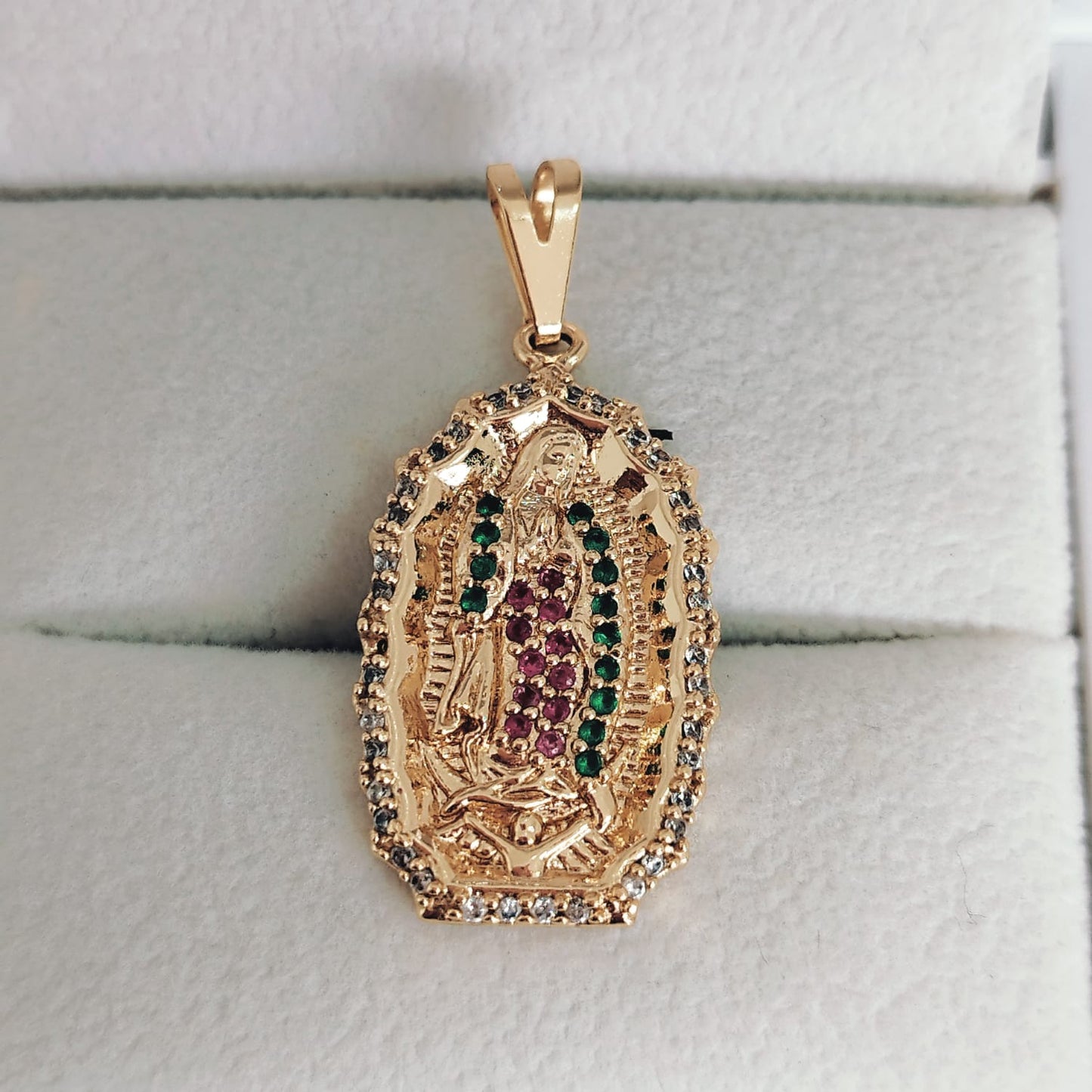 Dije Virgen Guadalupe Maciza Circe Colores