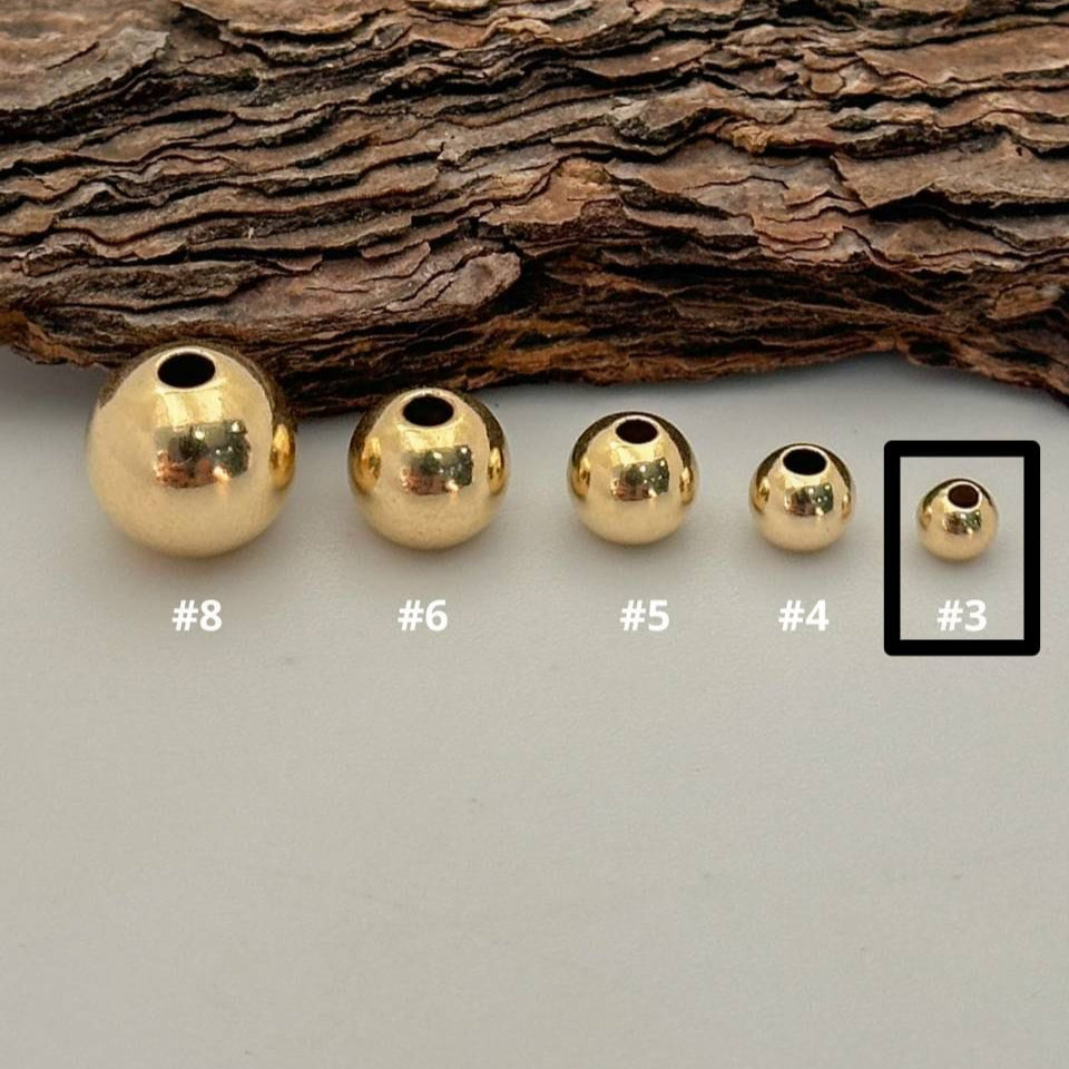 Bola Lisa Dorada 3mm