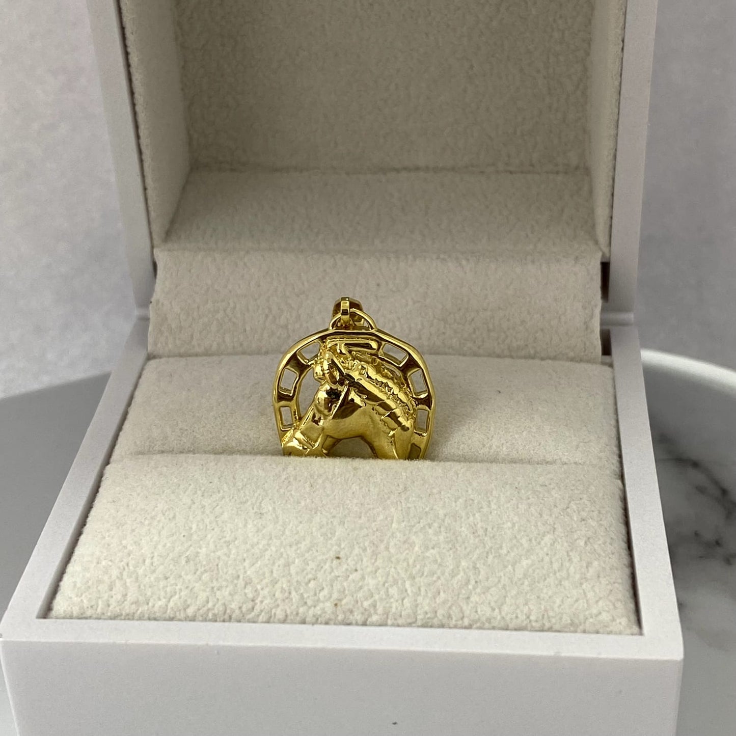 Dije Herradura y caballo 2.6cm