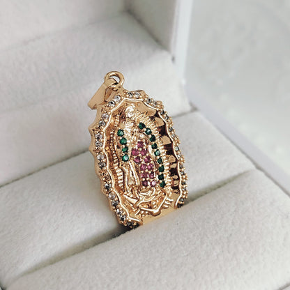 Dije Virgen Guadalupe Maciza Circ󮠄e Colores