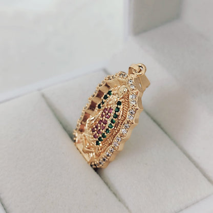 Dije Virgen Guadalupe Maciza Circ󮠄e Colores