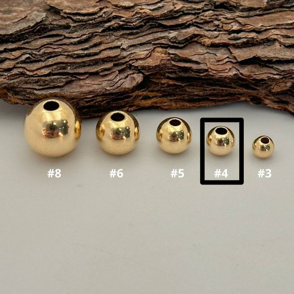 Bola Lisa Dorada 4mm