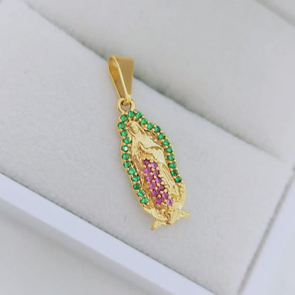 Dije Virgen Guadalupe Silueta Circ󮠤e Colores 2.5cm