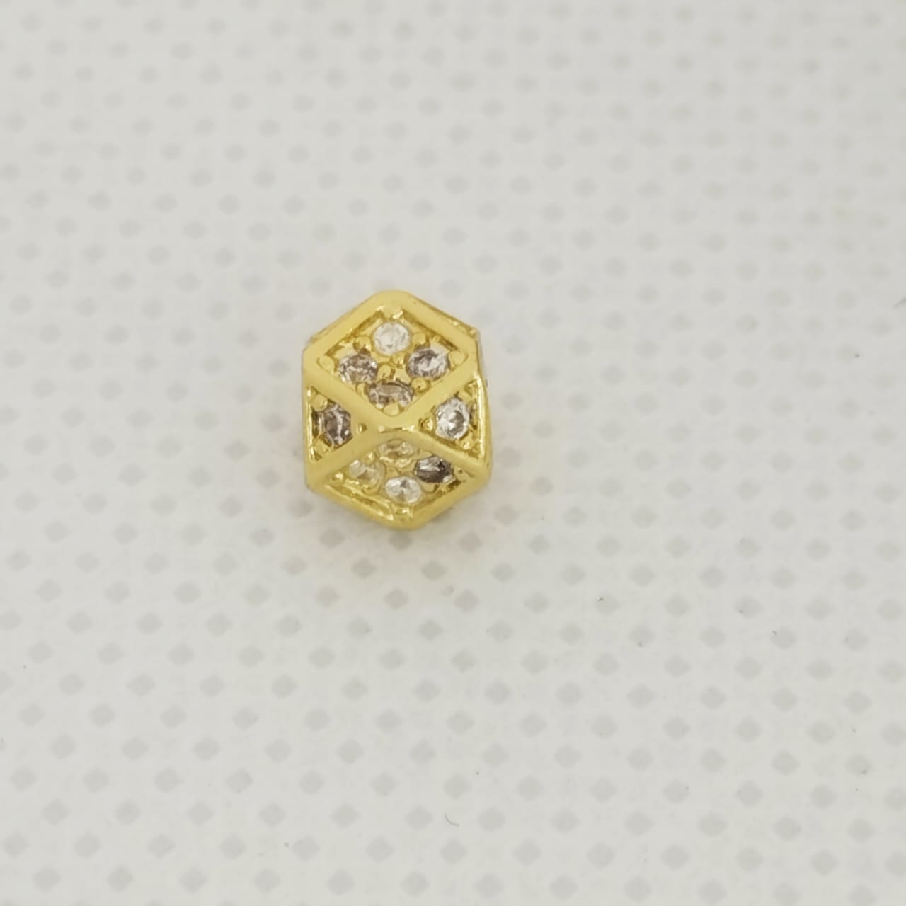 Herraje Bola De Fuego Rombo Con Circones blancos, 6mm