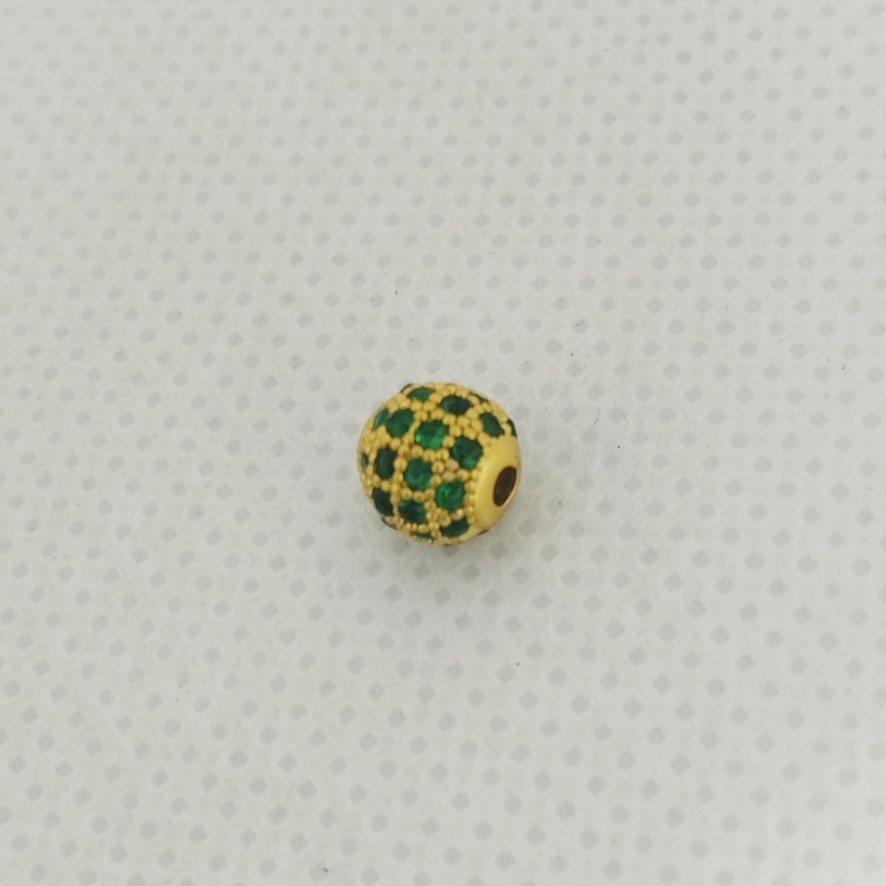 Herraje Bola Fuego Circon Verde 6mm