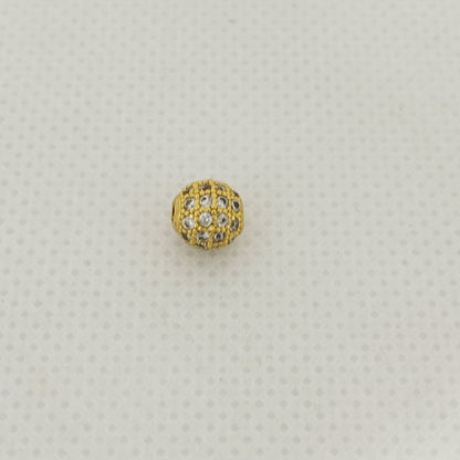 Herraje Bola Fuego Circon Blanco 5mm