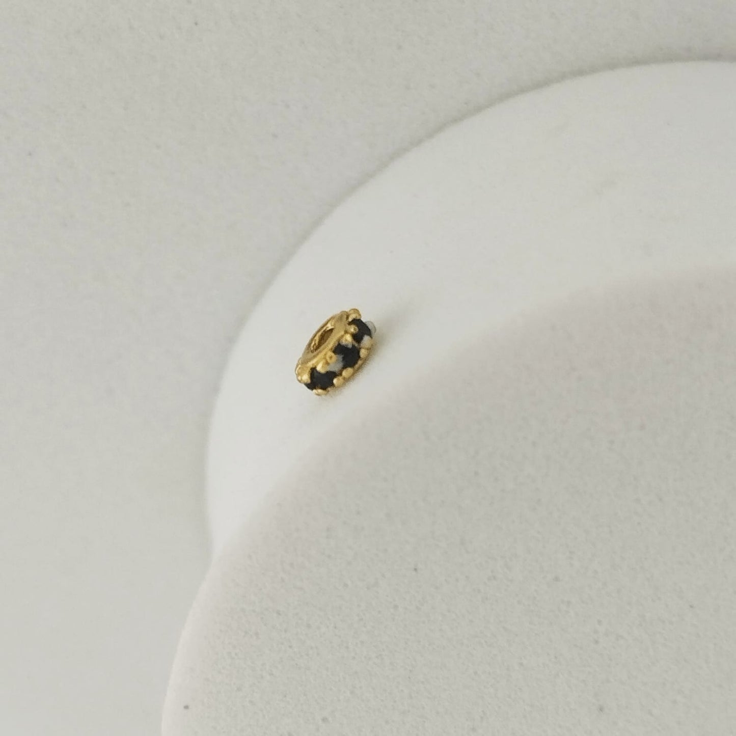 Herraje (separadores ) Rondel Circon Negro x3 4mm