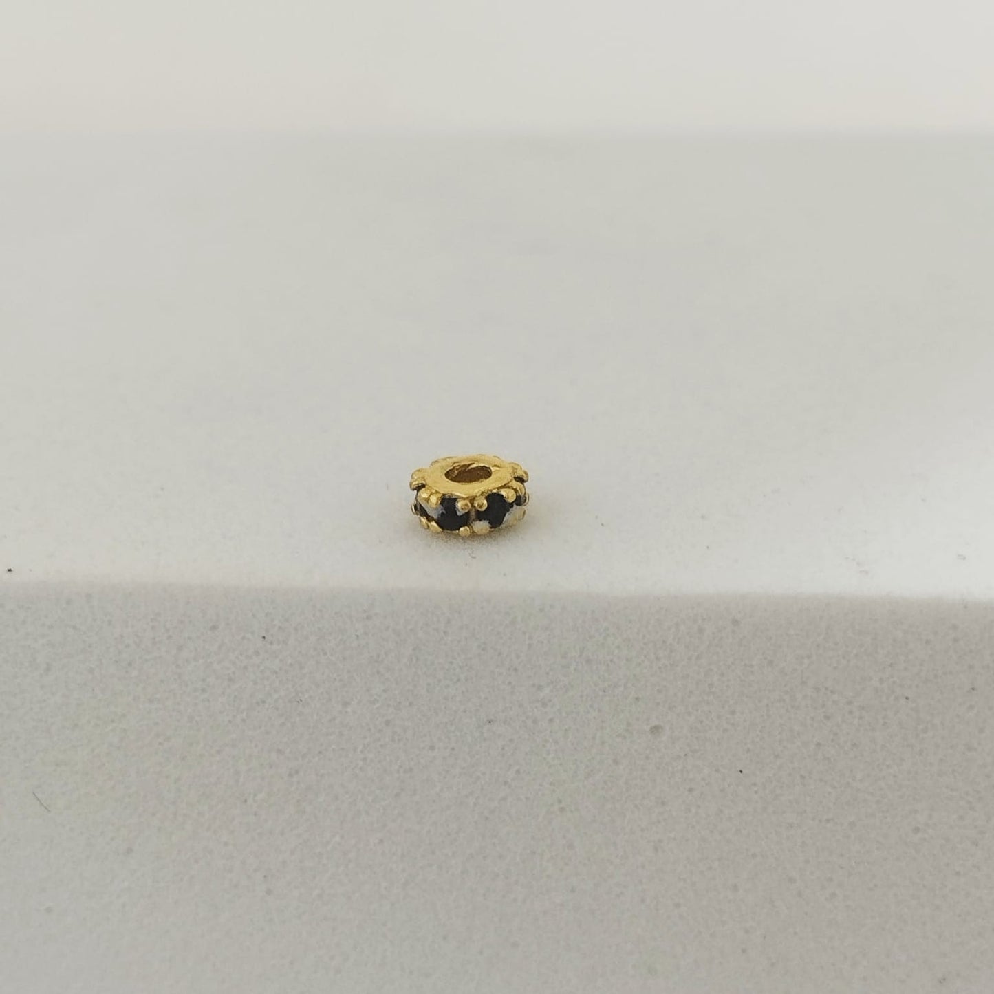 Herraje (separadores ) Rondel Circon Negro x3 4mm