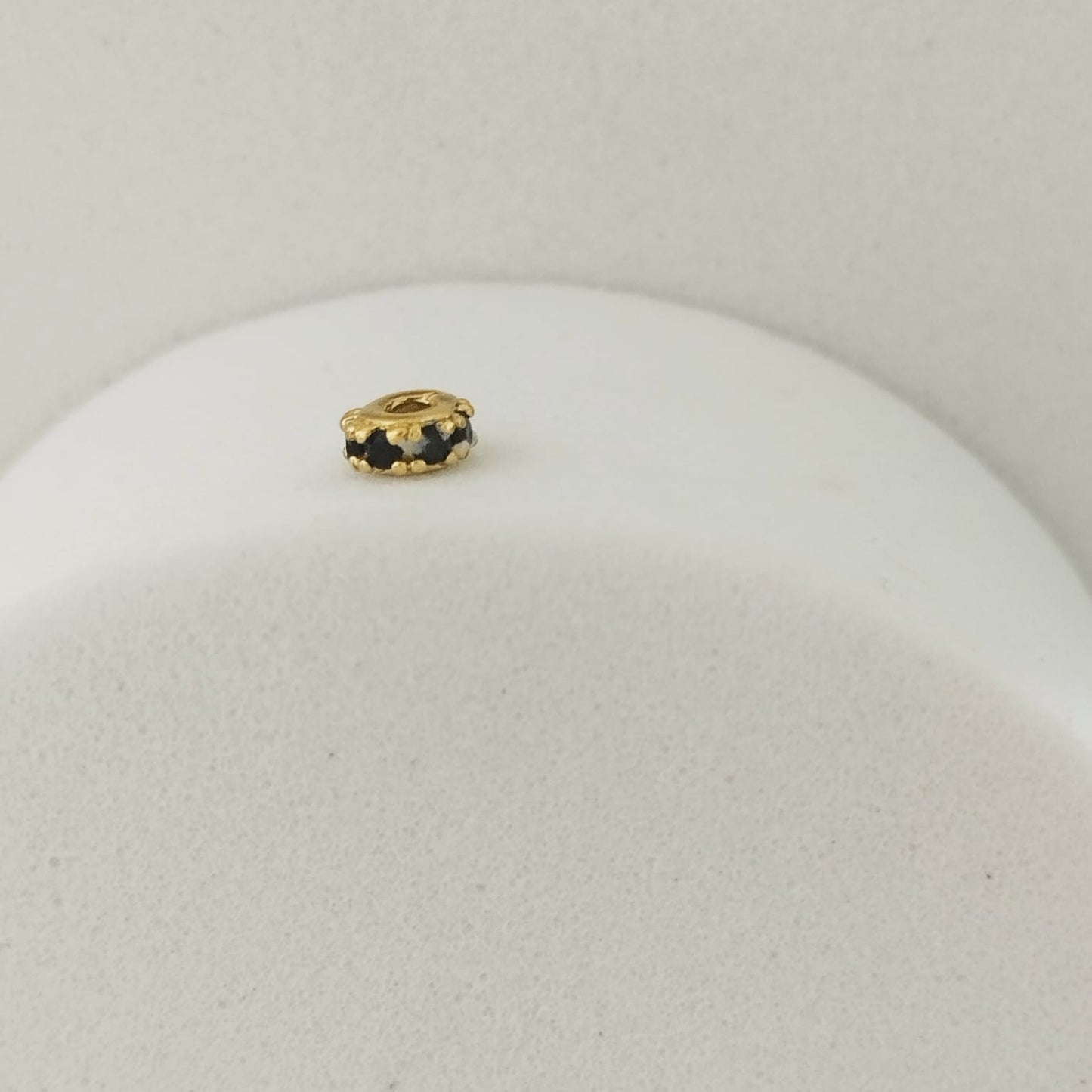 Herraje (separadores ) Rondel Circon Negro x3 4mm