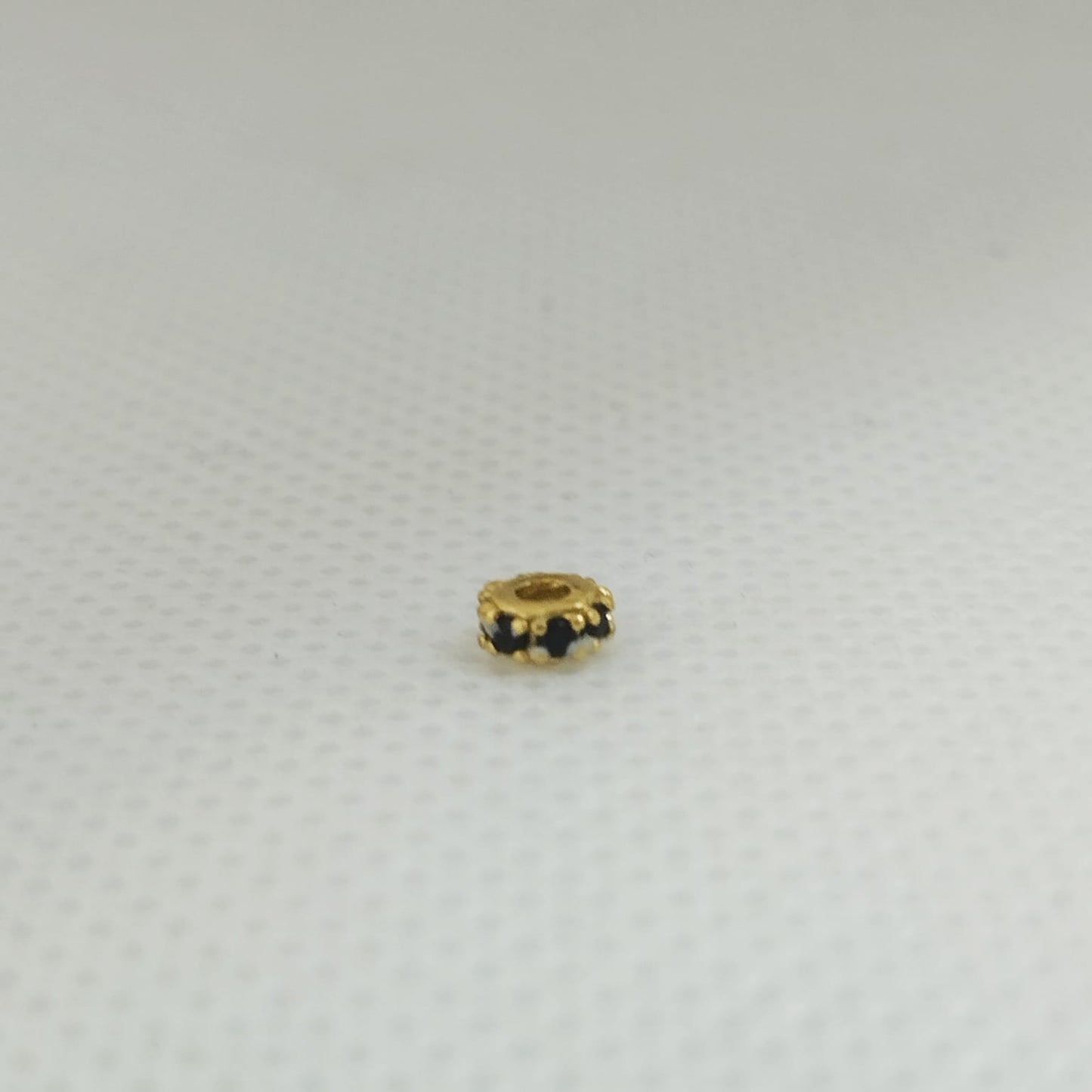 Herraje (separadores ) Rondel Circon Negro x3 4mm