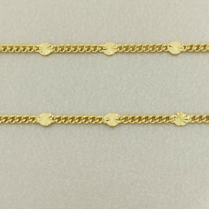 Cadena Cubana Diamantada 45cm Sol