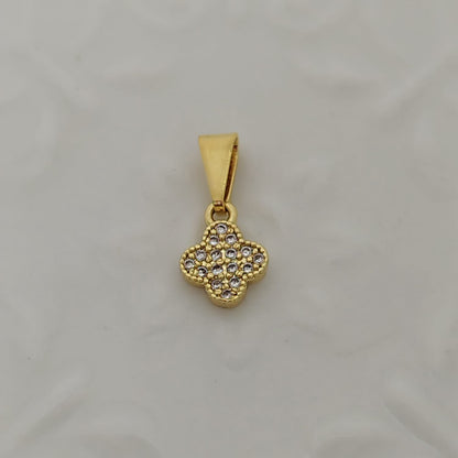 Dije Trevol Con Circon blanco1cm