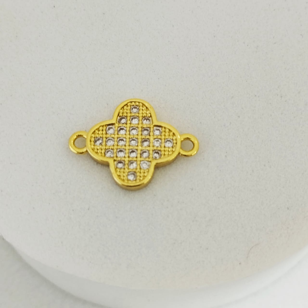 Herraje Trecol Clover Circon Blanco 1cm