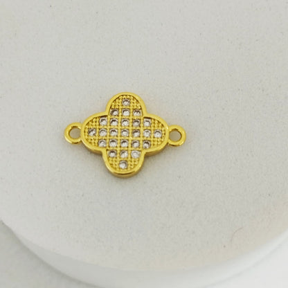 Herraje Trecol Clover Circon Blanco 1cm