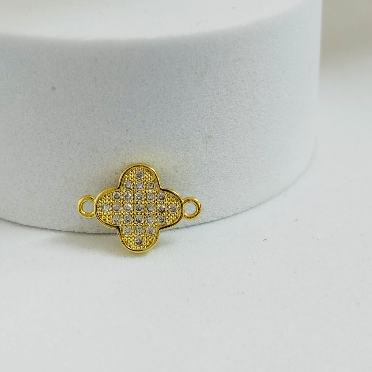 Herraje Trecol Clover Circon Blanco 1cm