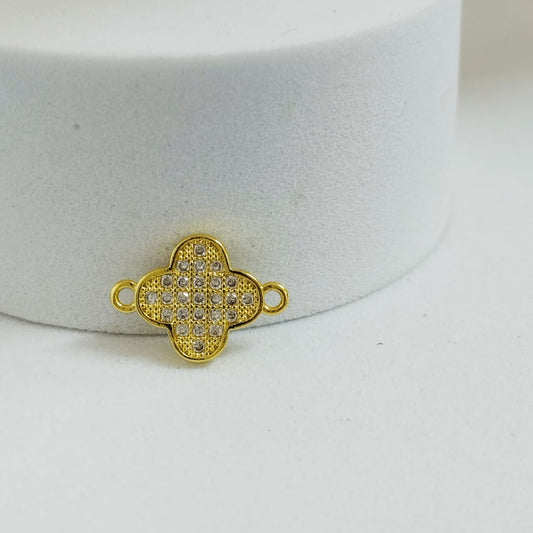 Herraje Trecol Clover Circon Blanco 1cm