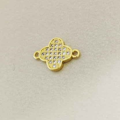 Herraje Trecol Clover Circon Blanco 1cm