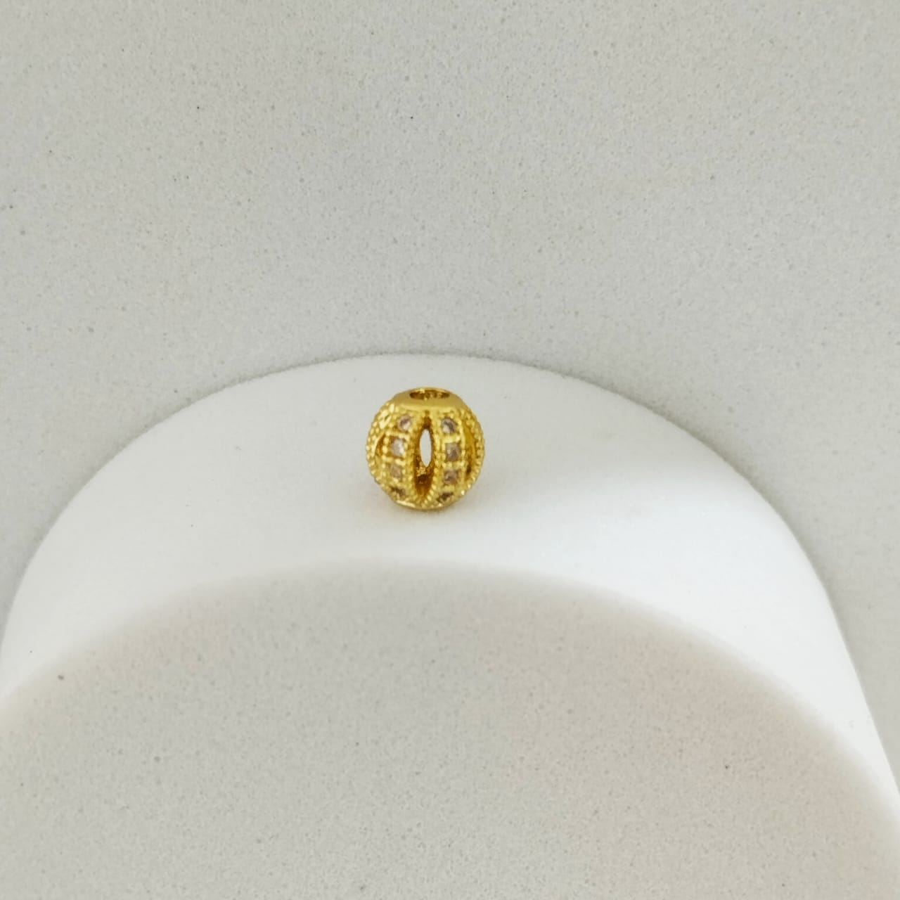 Herraje Bola De Fuego Circon Blanco 5mm