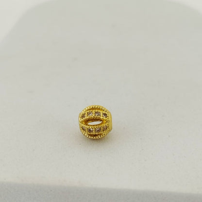 Herraje Bola De Fuego Circon Blanco 5mm