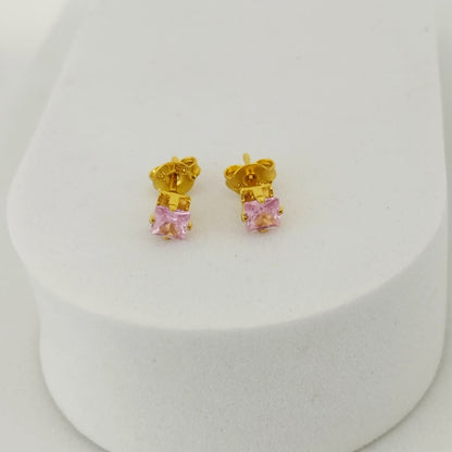 Topo Circon Cuadrado Rosa