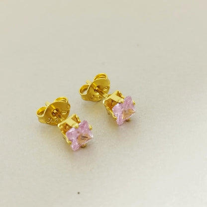 Topo Circon Cuadrado Rosa