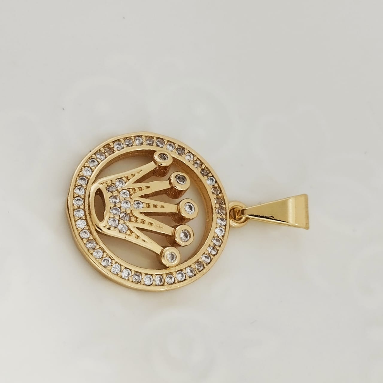 Dije Corona RX Circon Blanco 2.7cm