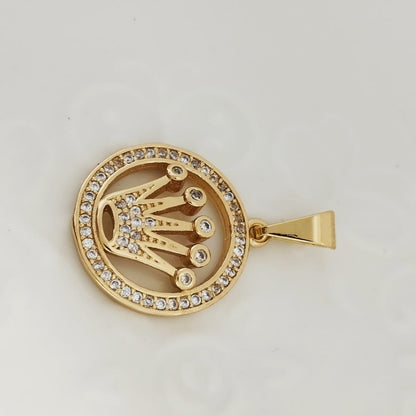 Dije Corona RX Circon Blanco 2.7cm