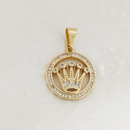 Dije Corona RX Circon Blanco 2.7cm