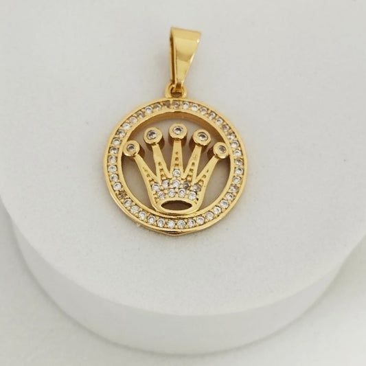 Dije Corona RX Circon Blanco 2.7cm