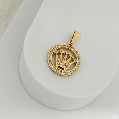 Dije Corona RX Circon Blanco 2.7cm