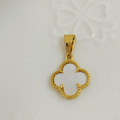 Dije Trebol Piedra Nacar 2cm