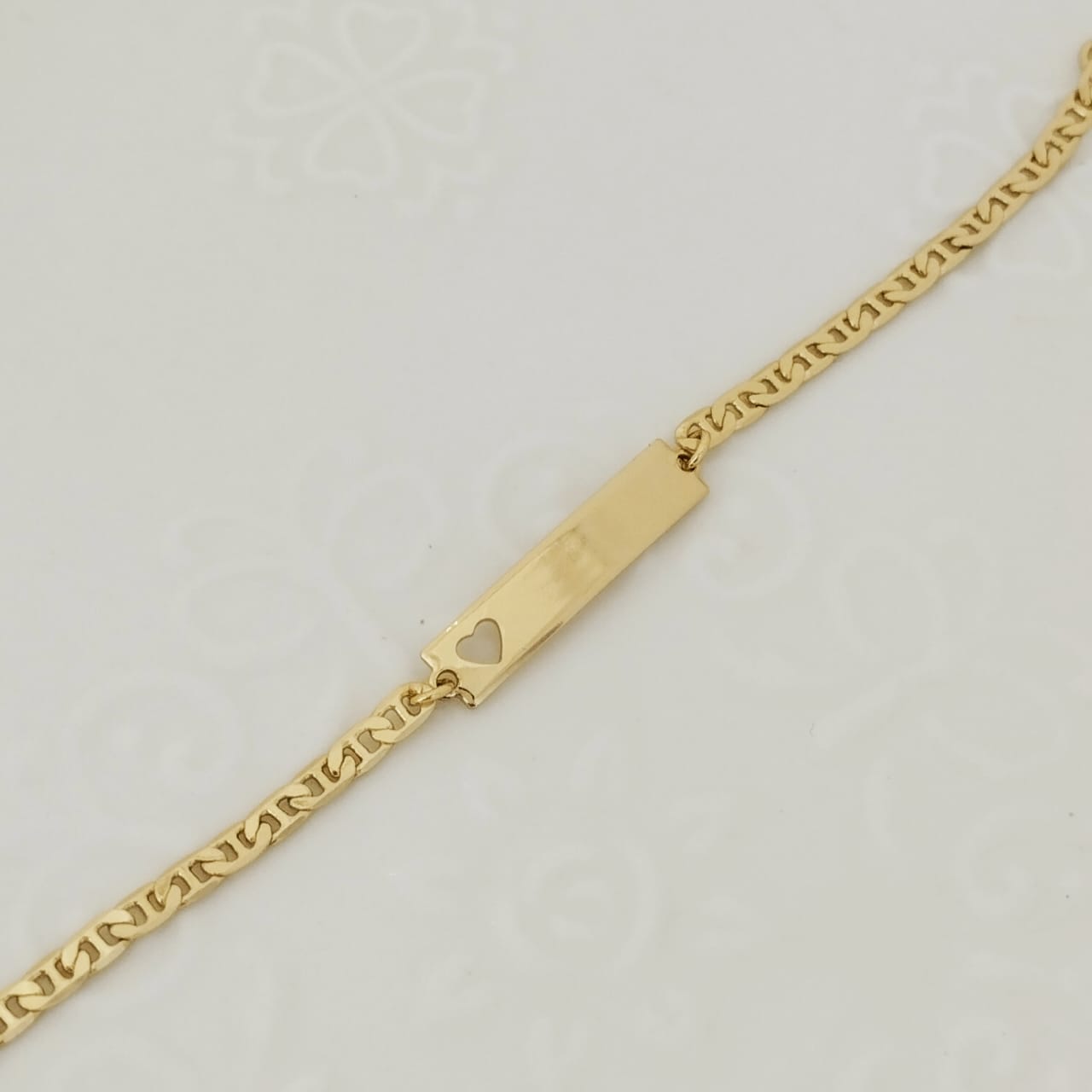 Pulsera Bebe Con Placa Tejido Escalera 15cm Incluye La Marcada ID: 142