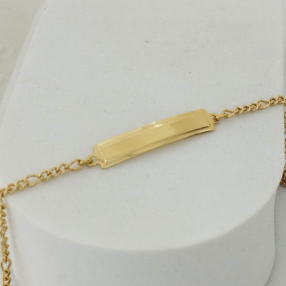 Pulsera Bebe Con Placa Tejido 3x1 15cm Incluye La Marcada ID: 149