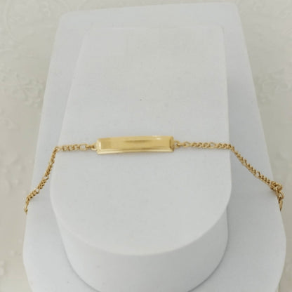 Pulsera Bebe Con Placa Tejido 3x1 15cm Incluye La Marcada ID: 149