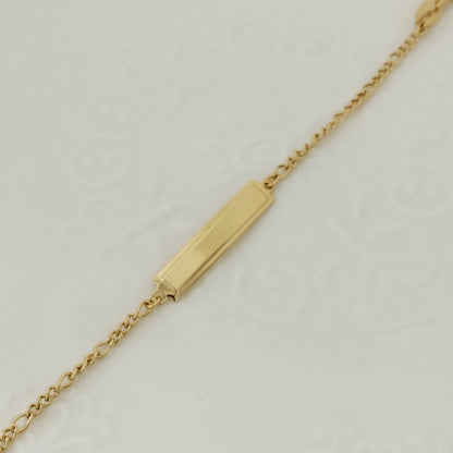 Pulsera Bebe Con Placa Tejido 3x1 15cm Incluye La Marcada ID: 149