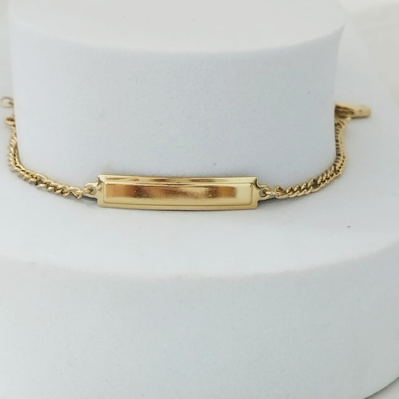 Pulsera Bebe Con Placa Tejido 3x1 15cm Incluye La Marcada ID: 149