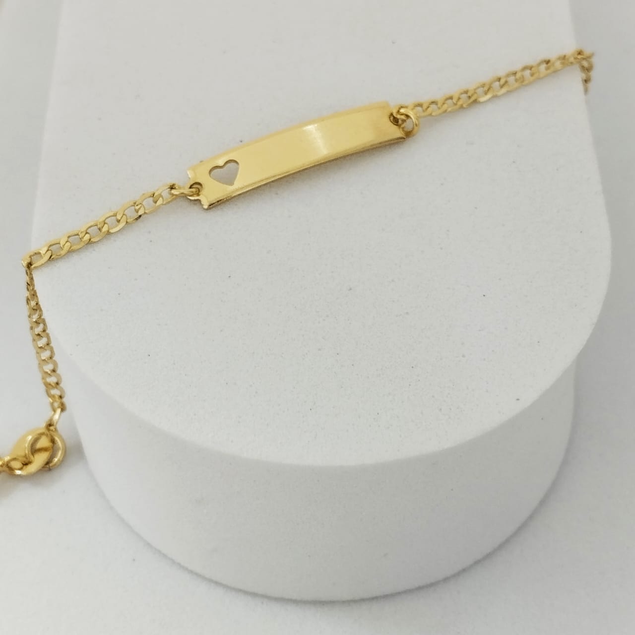 Pulsera Bebe Con Placa Tejido Cubano 15cm Incluye La Marcada ID: 148