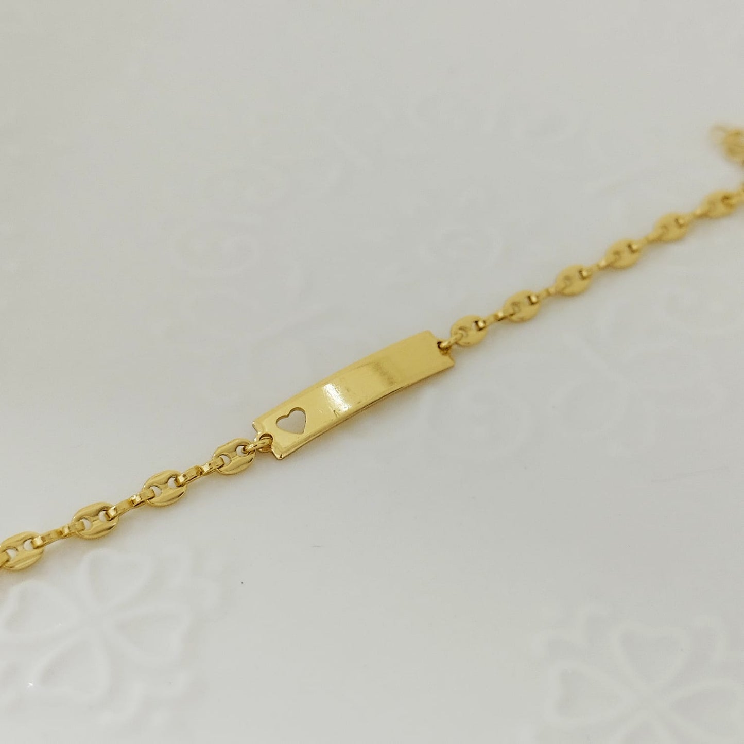 Pulsera Bebe Con Placa Tejido GC 15cm Incluye La Marcada ID: 150