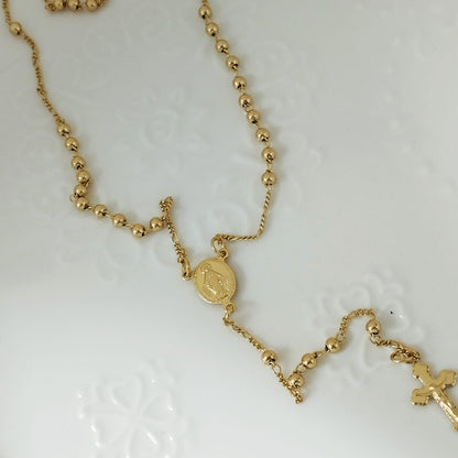 Rosario O Camándula 65cm Milagrosa y Cristo Amarillo Balin 3mm ID: 152