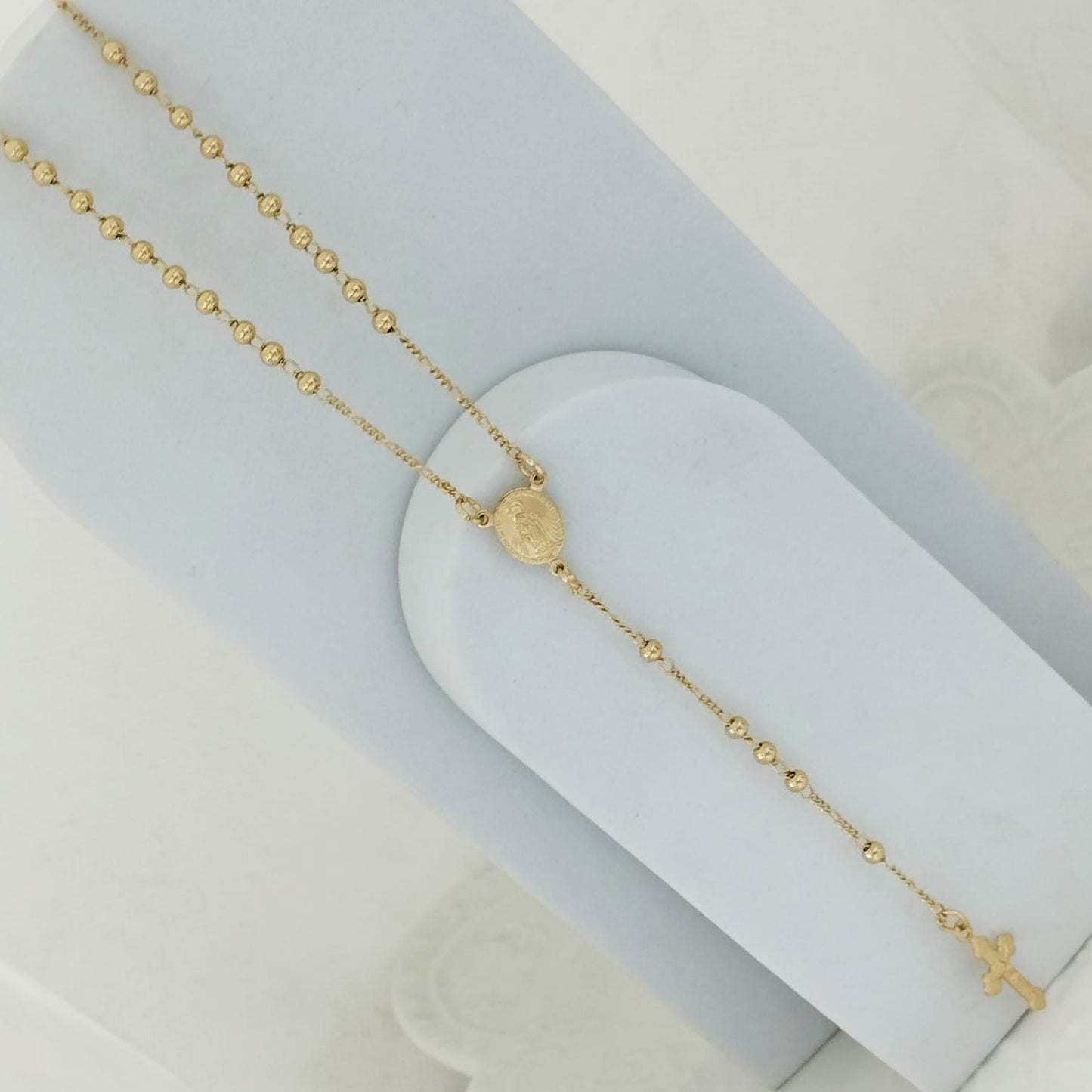 Rosario O Camándula 65cm Milagrosa y Cristo Amarillo Balin 3mm ID: 152