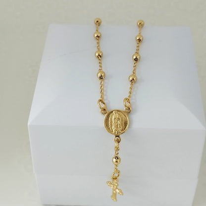 Pulso Denario 19cm Con Guadalupe Y Cristo Balin Liso 3mm ID: 166