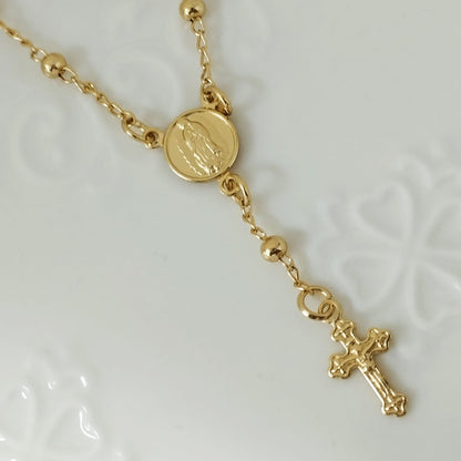 Pulso Denario 19cm Con Guadalupe Y Cristo Balin Liso 3mm ID: 166