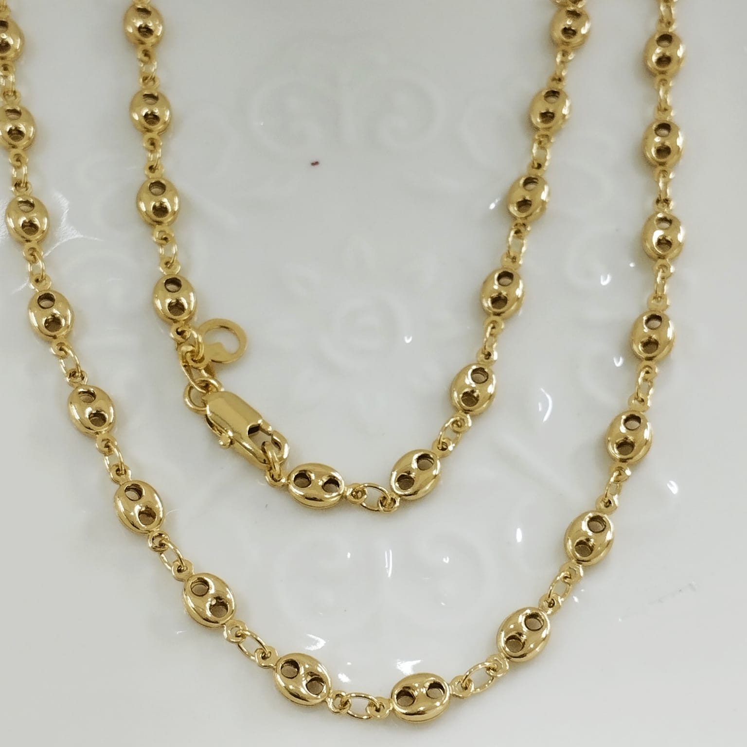 Cadena Eslabon o Gucci 45cm 5mm ID: 202