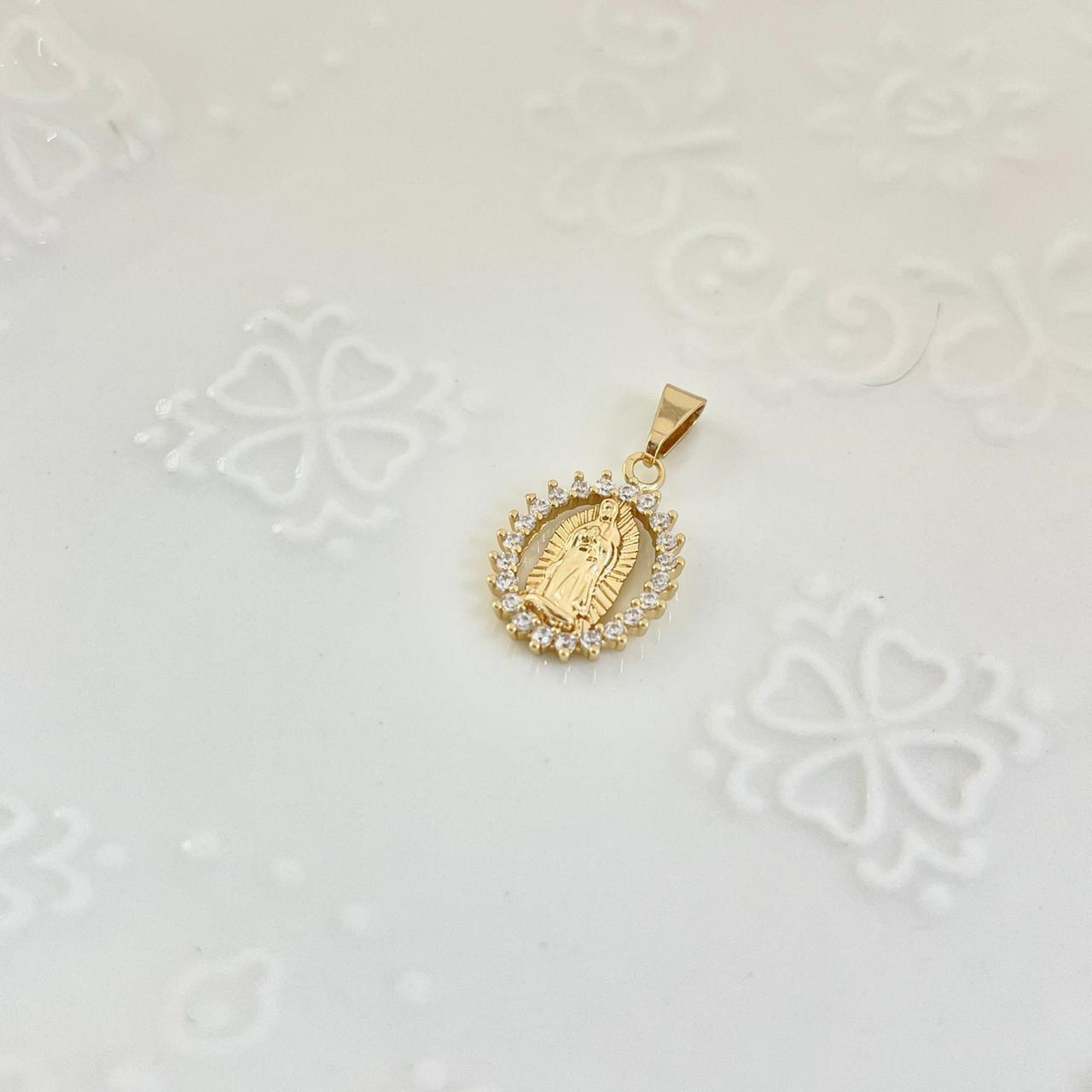 Dije Virgen Guadalupe Con Circon Blanco 1.6cm ID: 226