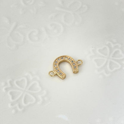 Herraje Herradura Con Circon Blanco 2cm ID: 232