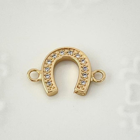 Herraje Herradura Con Circon Blanco 2cm ID: 232