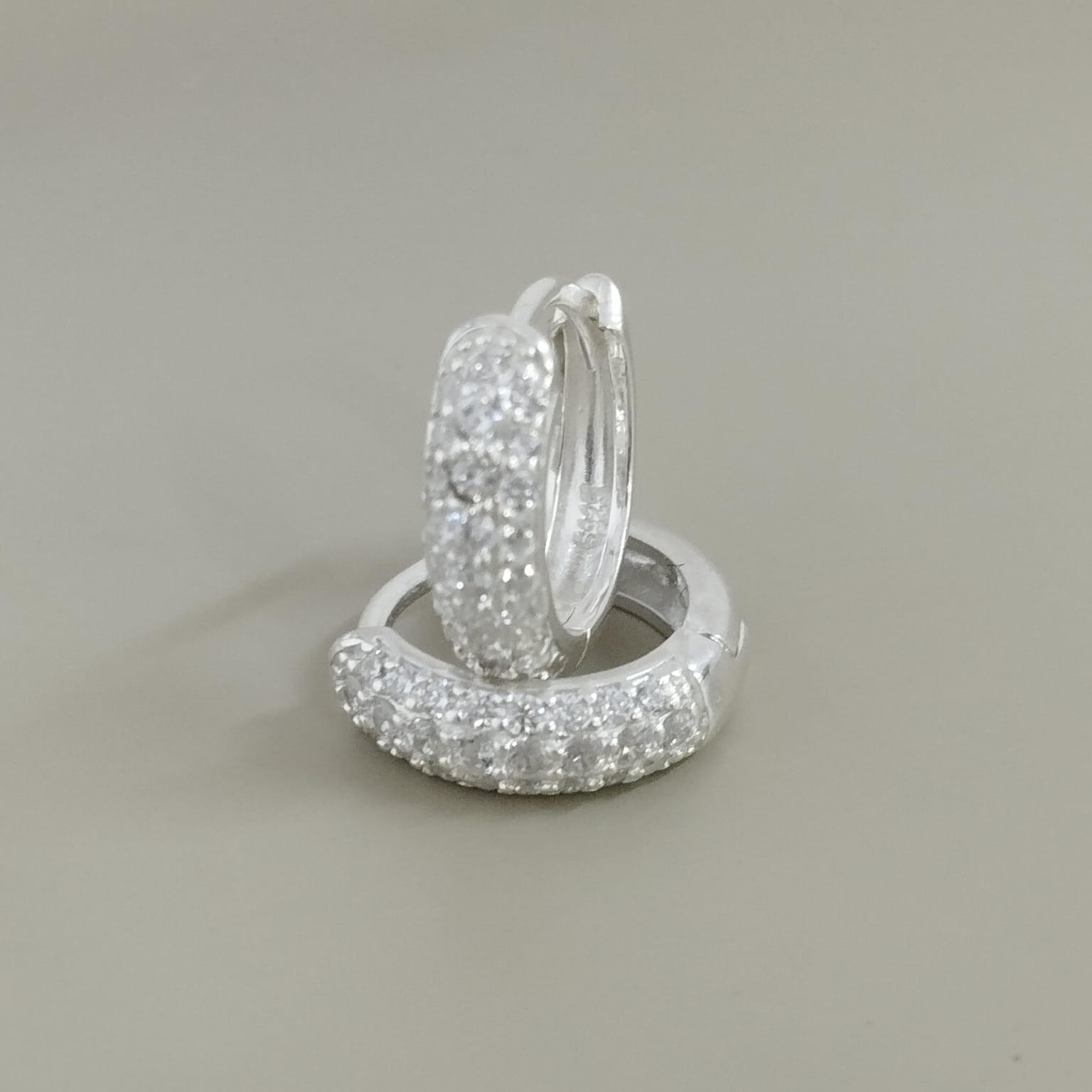 CANDONGA ABRE FACIL CON CIRCONES 1.5CM DE PLATA LEY 925 ID: 291