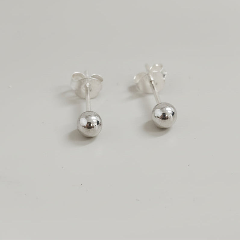 TOPO BALIN 4MM DE PLATA LEY 925 ID: 296