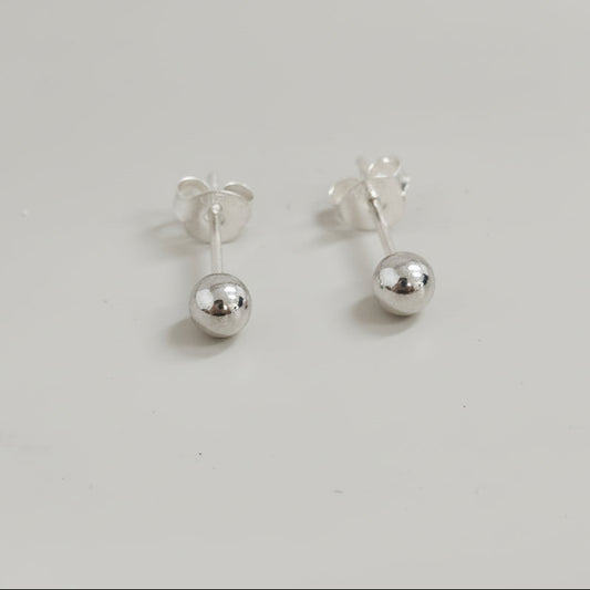 TOPO BALIN 4MM DE PLATA LEY 925 ID: 296