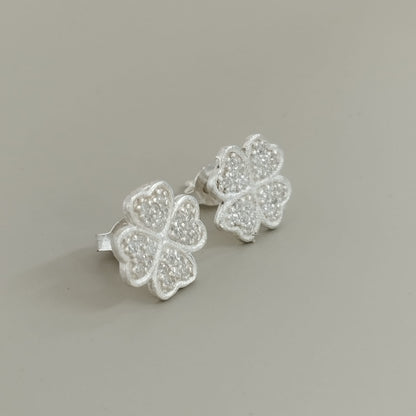 TOPO TREBOL CIRCON 1.2CM DE PLATA LEY 925 ID: 301